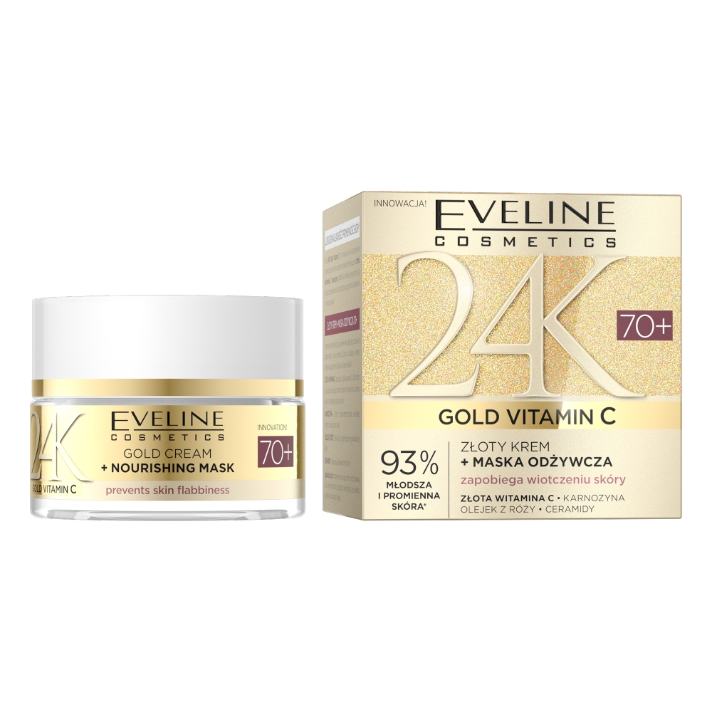 24K Gold Vitamin C Złoty Krem + Maska Odżywcza 70+ 50ml