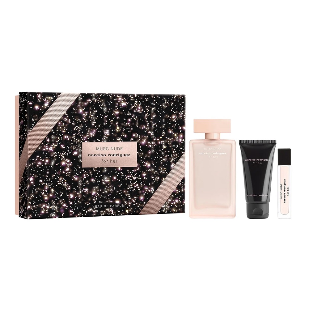 For Her Musc Nude Sada Parfumovaná Voda V Spreji 100ml + Telové Mlieko 50ml + Parfumovaná Voda V Spreji 10ml