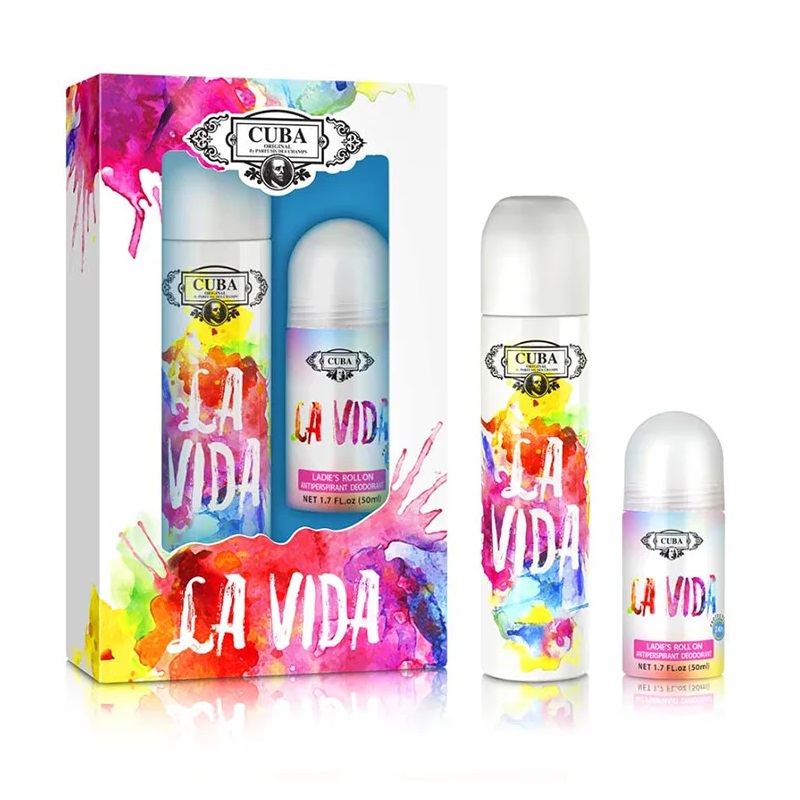 Cuba La Vida Pre žEny Sada Parfumovaná Voda V Spreji 100ml + Dezodorant Roll-on 50ml
