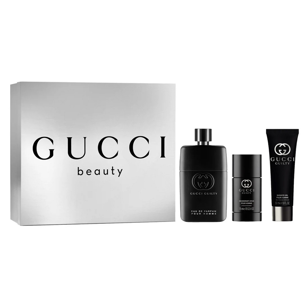 Guilty Pour Homme Set Parfumovaná Voda 90ml + Sprchový Gél 50ml + Dezodorant 75ml