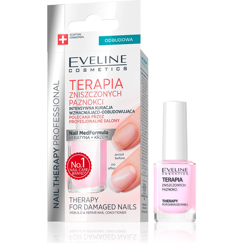 Nail Therapy Profesionálna Terapia Pre Poškodené Nechty Posilňujúca A Obnovujúca Kúra 12ml
