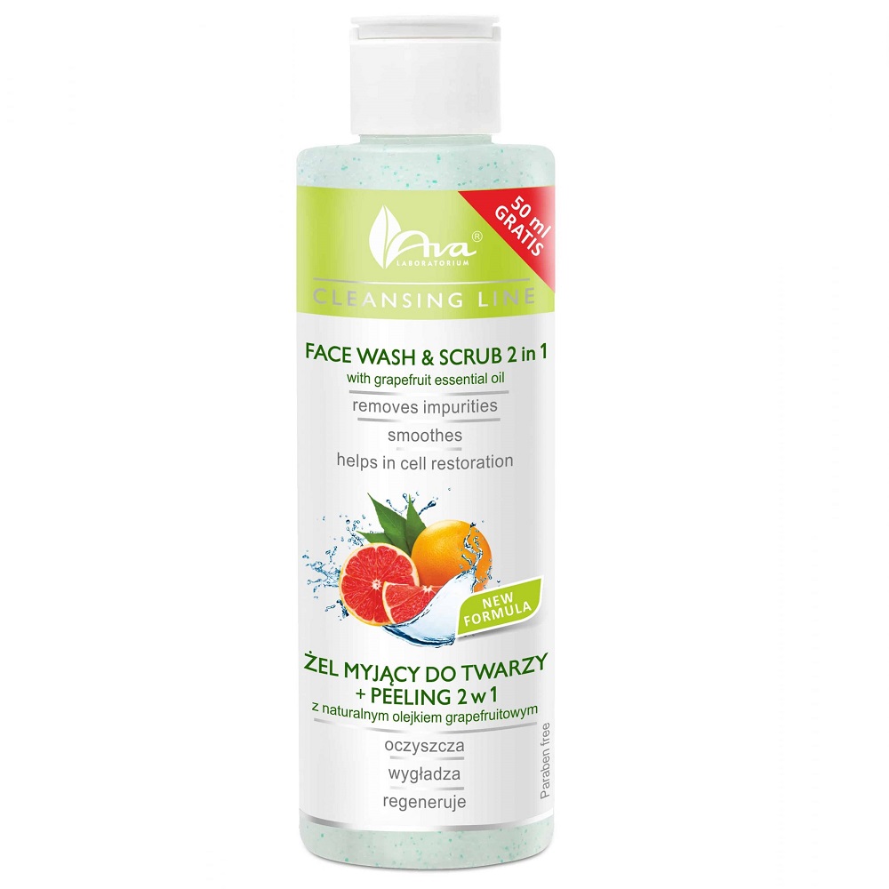 ČIstiaca Línia ČIstiaci Gél Na Tvár + Peeling 2v1 S Prírodným Grapefruitovým Olejom 200ml