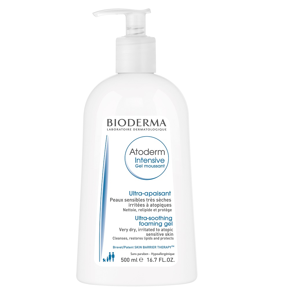 Atoderm Intensive Gel Moussant – Telový Gél Na Hydratáciu A čIstenie, 500 Ml