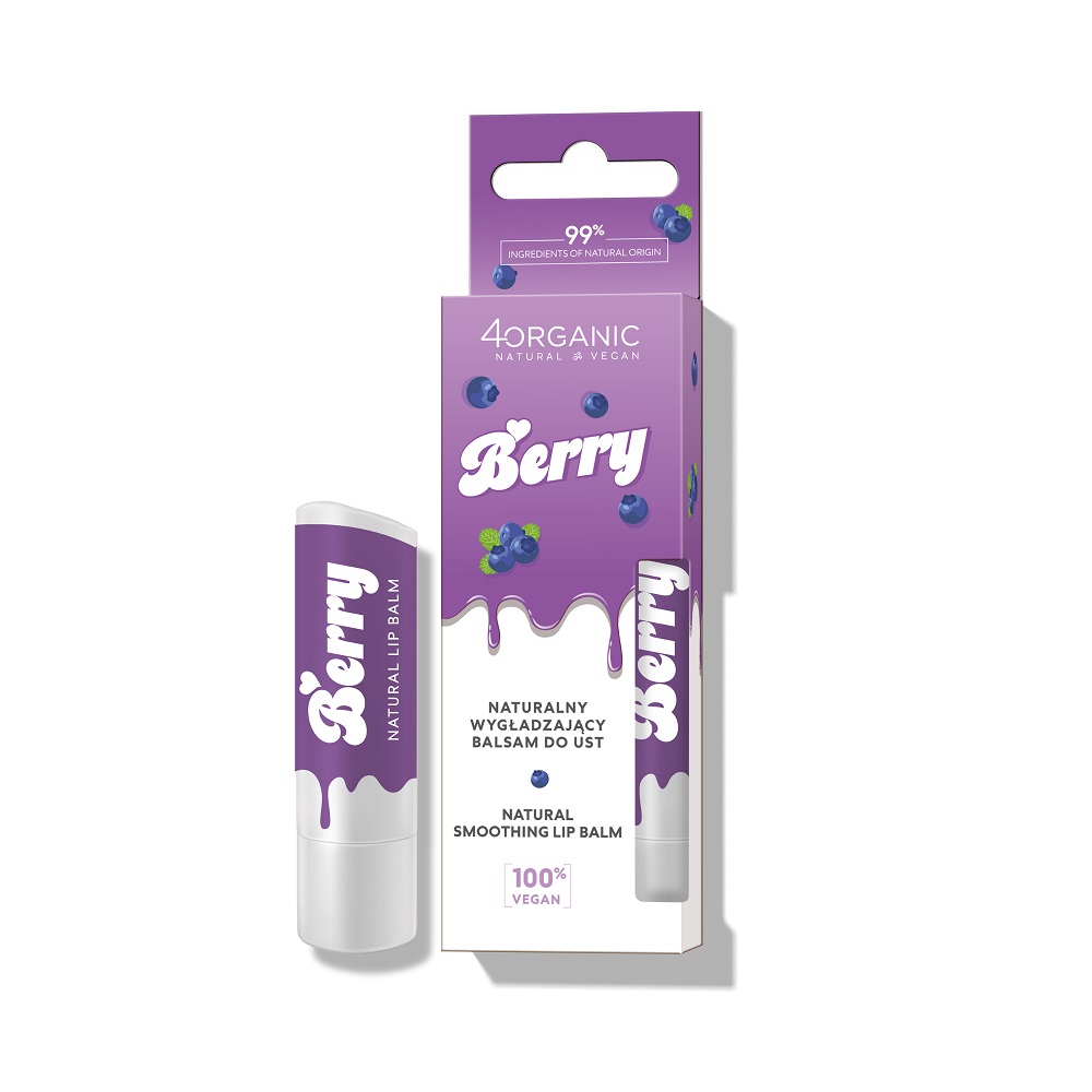 Natural Protective Lip Balm Prírodný Vyhladzujúci Balzam Na Pery Berry 5g