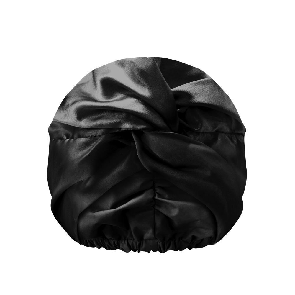Hair Treatment Bonnet 2 V 1 Sprchová čIapka A čIapka Na Olejovanie Vlasov, čIerna