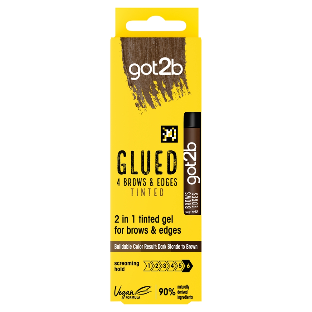Glued 4 Brows &Amp; Edges Tónovaný Gél Na úPravu Obočia Hnedý 16ml