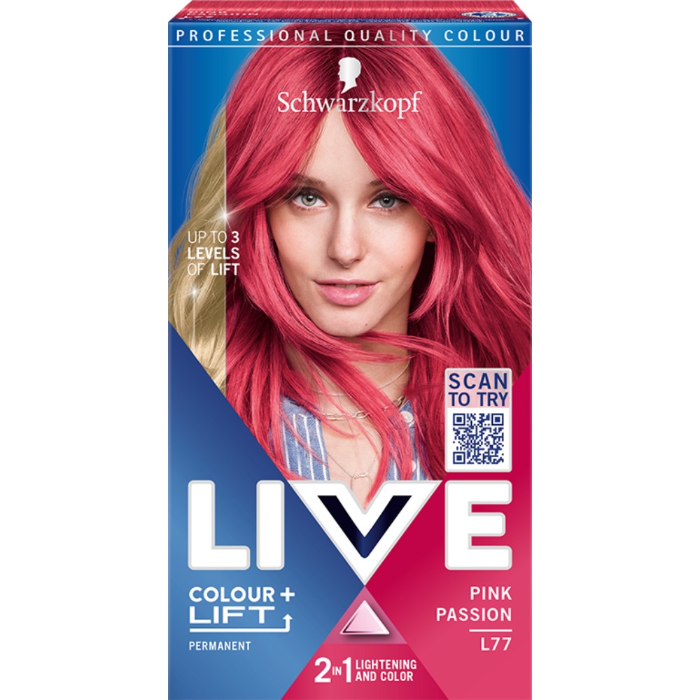 Live Colour + Lift Zosvetľujúca A Farbiaca Farba Na Vlasy L77 Pink Passion