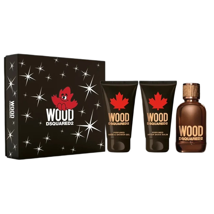 Wood Pour Homme Sada: Toaletná Voda V Spreji 100 Ml + Sprchový Gél 100 Ml + Balzam Po Holení 100 Ml