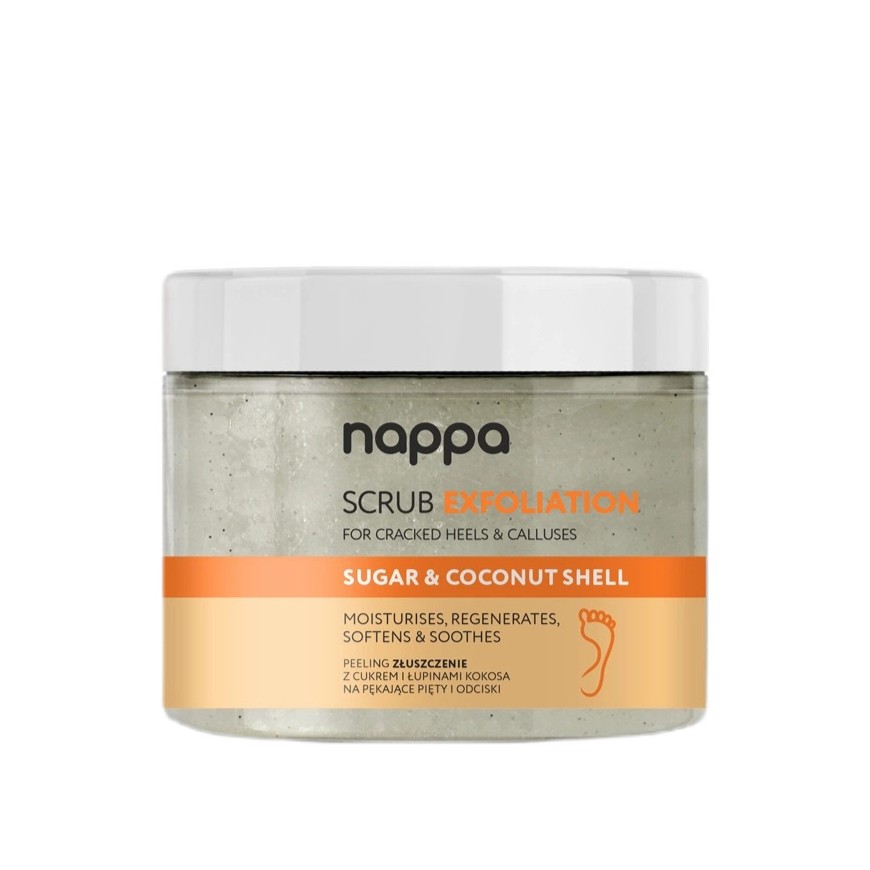 Nappa Scrub Exfoliation Peeling S Cukrom A Kokosovými šKrupinami Na Popraskané Päty A Kurzívy 350ml