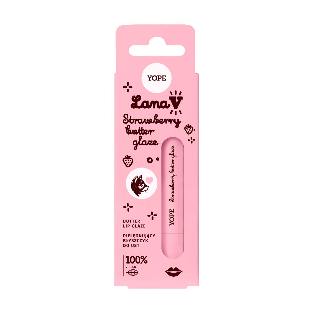 Lana V Strawberry Butter Lip Glaze Lana V Lip Glaze – Ošetrujúci Lesk Na Pery Strawberry Butter 8 Ml