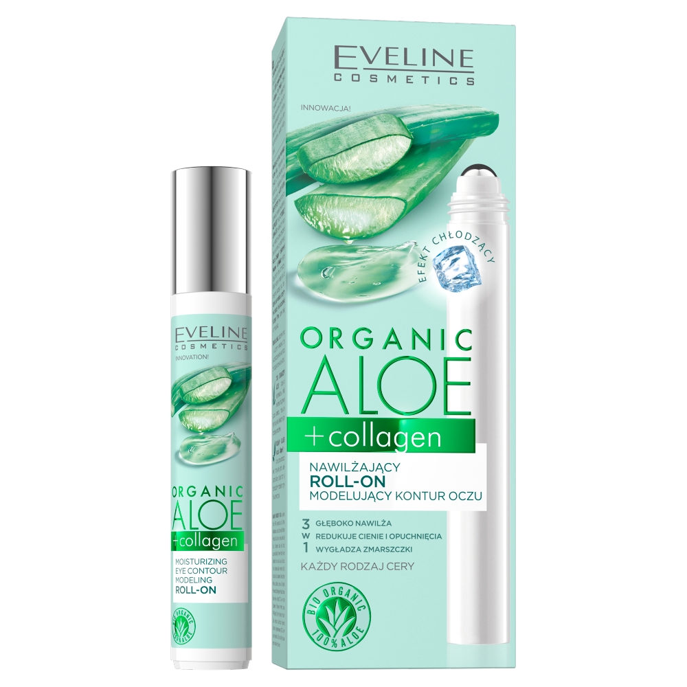 Organic Aloe + Collagen Hydratačný Roll-on Na Očné Kontúry 15 Ml