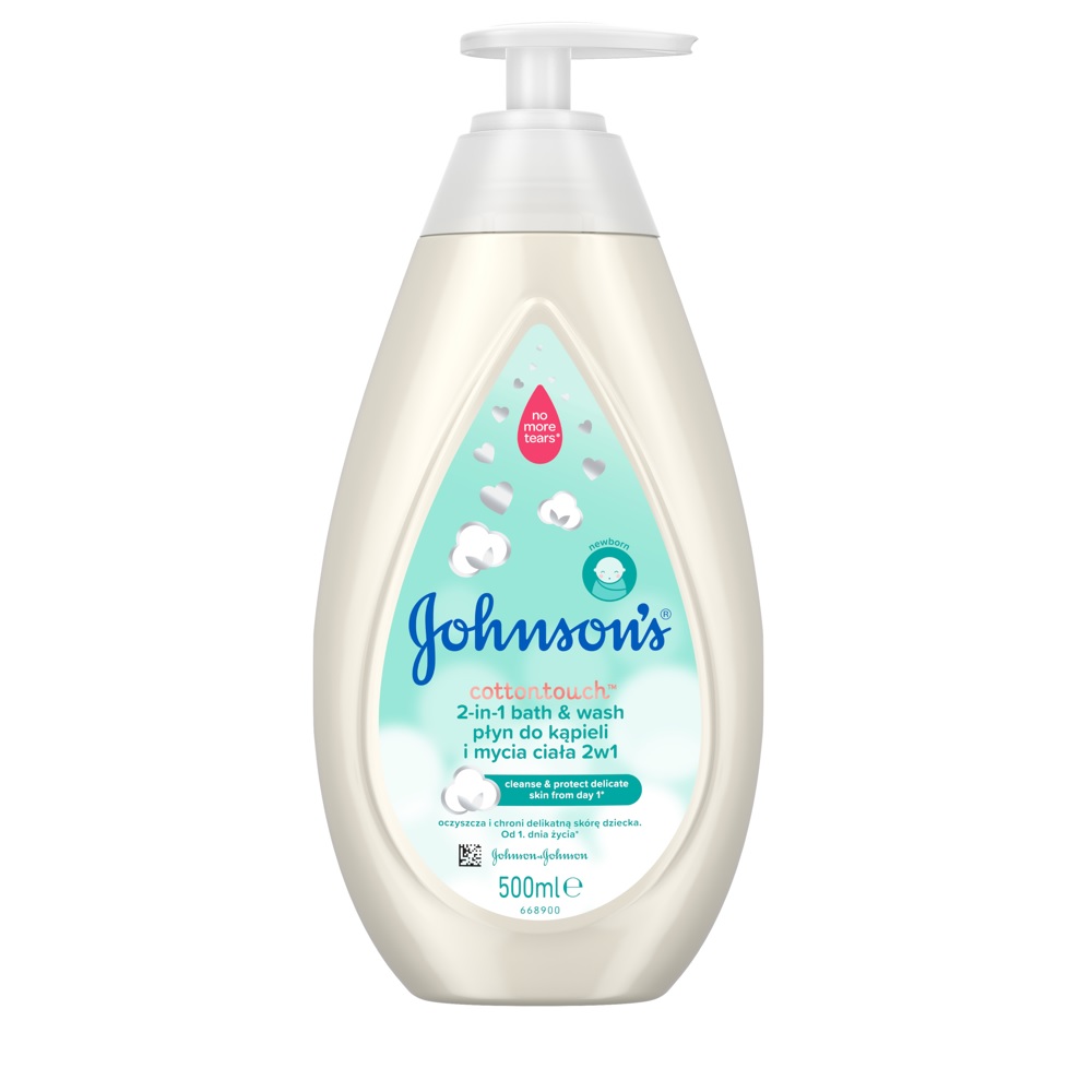 Johnson's Cotton Touch Umývanie Do Kúpeľa A Na Telo 2v1 500 Ml