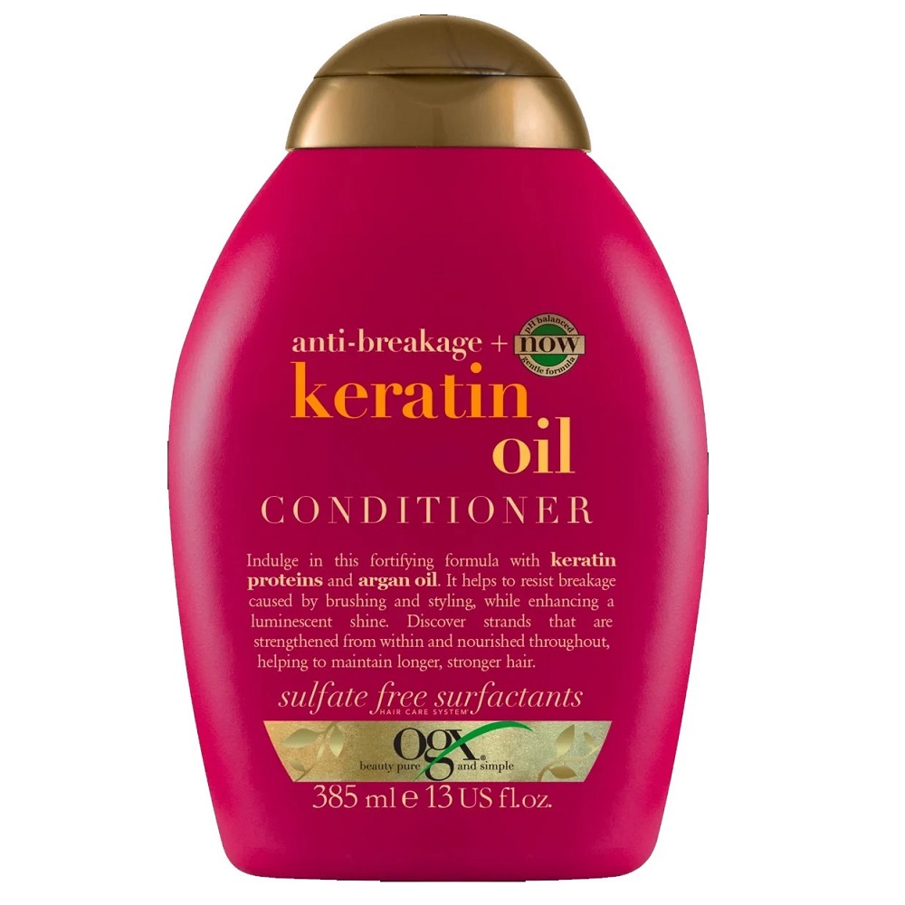 Keratin Oil Kondicionér Anti-Breakage + Keratin Oil S Keratínovým Olejom, Ktorý Zabraňuje Lámaniu Vlasov, 385 Ml