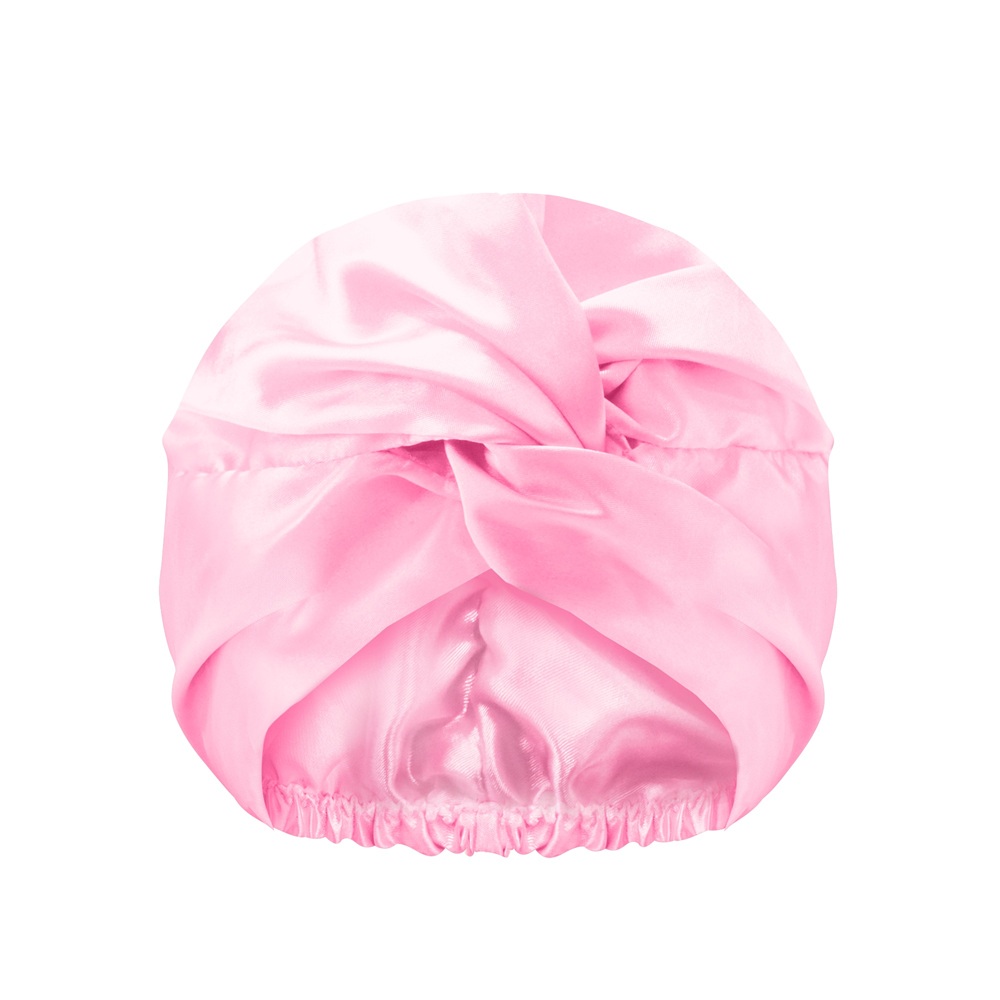 Double Layer Anti-Frizz Satin Hair Bonnet Dvojvrstvová Saténová Spacie čIapka Ružová