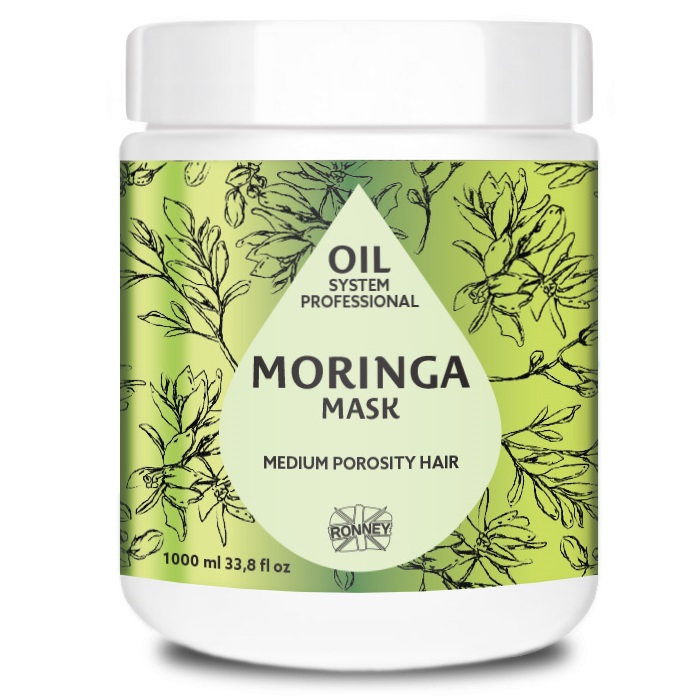 Professional Oil System Stredne Porézna Maska Na Vlasy Moringa 1000 Ml