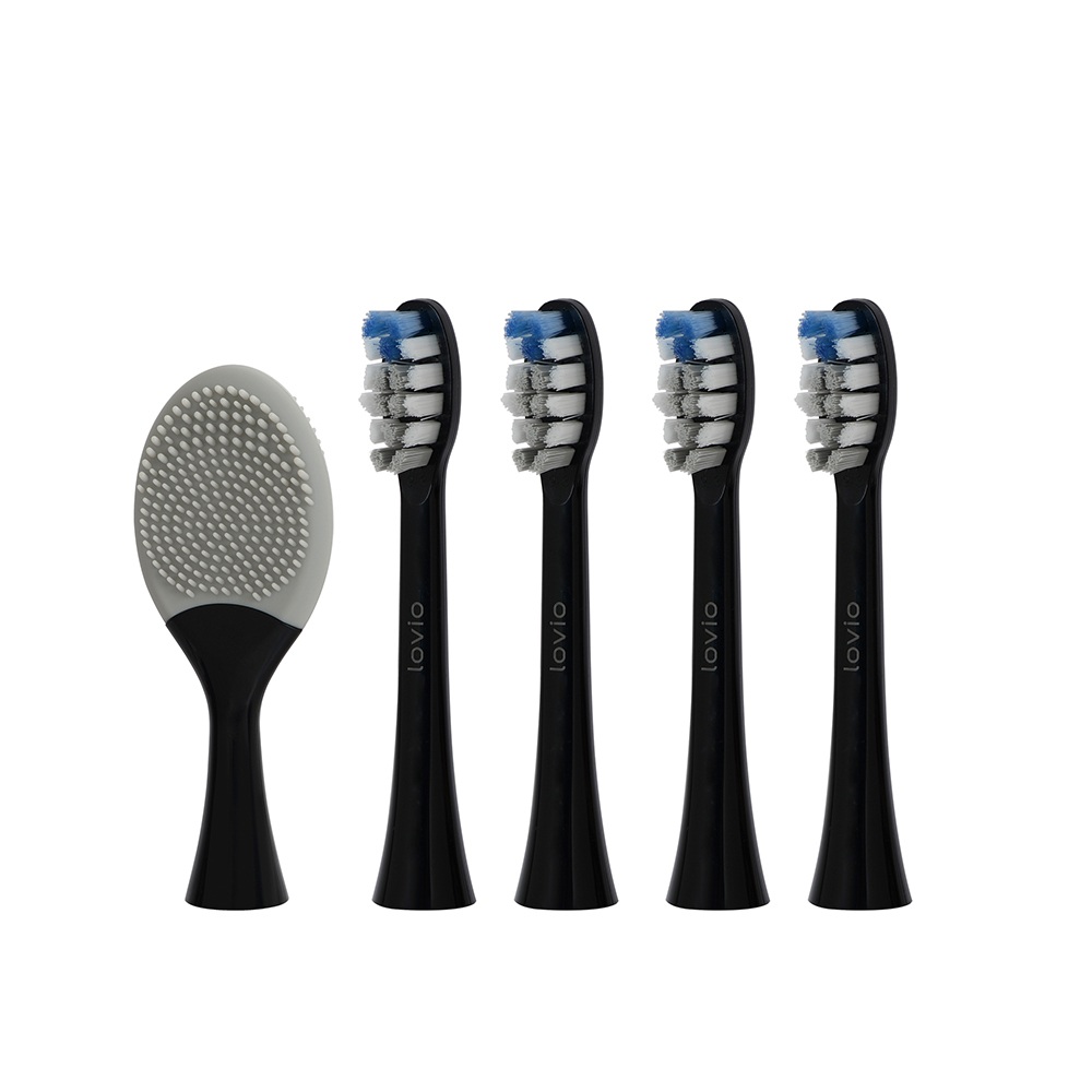 Końcówki Do Szczoteczki śRednia Twardość LVTB124BK-HM SonicProtect PRO šPičky Zubnej Kefky Strednej Tvrdosti čIerne LVTB124BK-HM 5ks