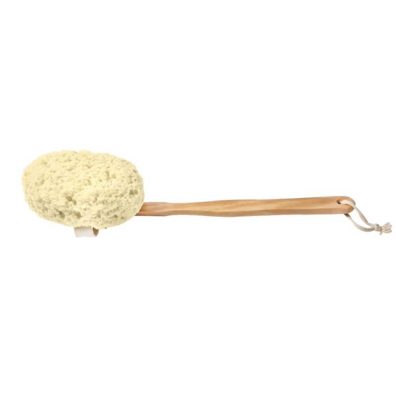 _KÚpeľňová šPongia Na Drevenej Rukoväti 45cm 6036