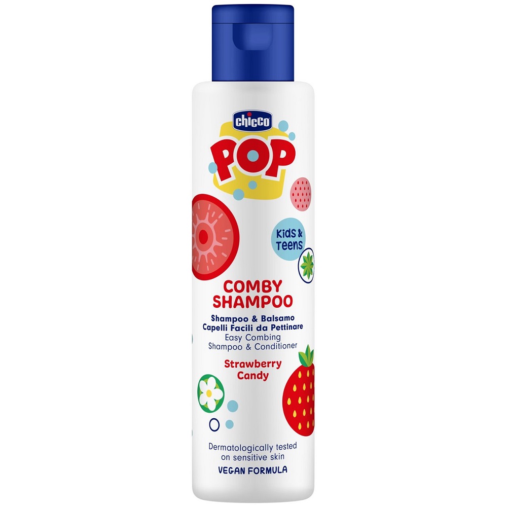 Pop Comby Shampoo Pop šAmpón A Kondicionér 2 V 1 S Vôňou Jahodového Sorbetu 250 Ml
