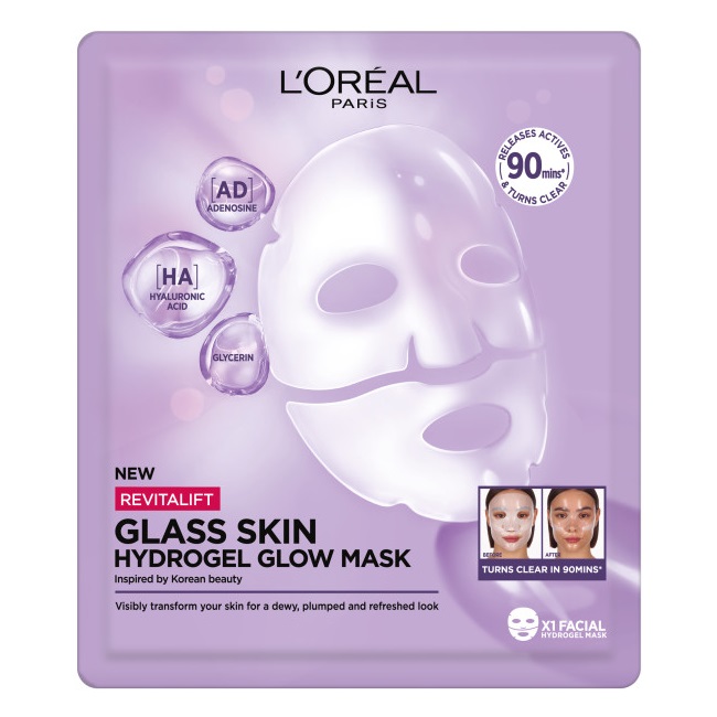 Revitalift Filler Glass Skin Rozjasňujúca A Hydratačná Hydrogélová Maska 25 G