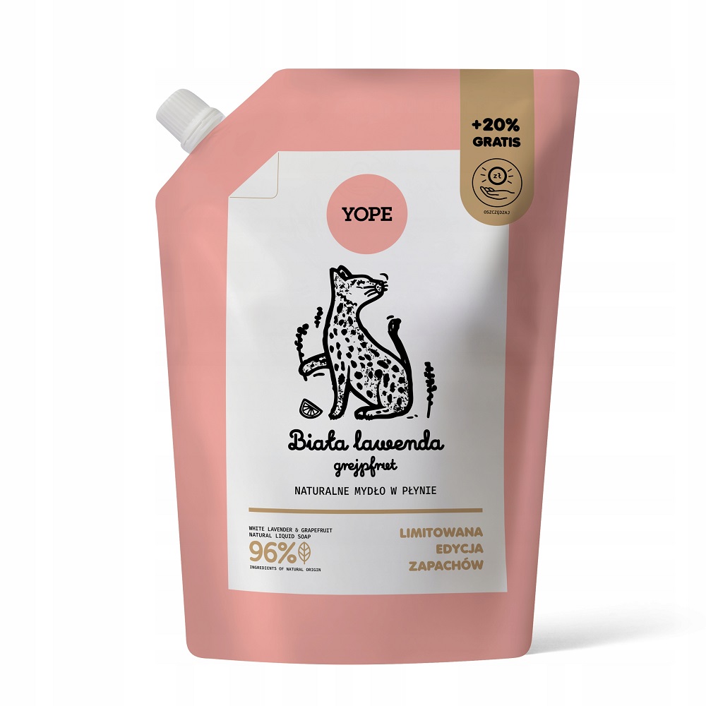 Refill Naturalnego Mydła Do Rąk Náhradná Náplň Prírodného Tekutého Mydla Biela Levanduľ…