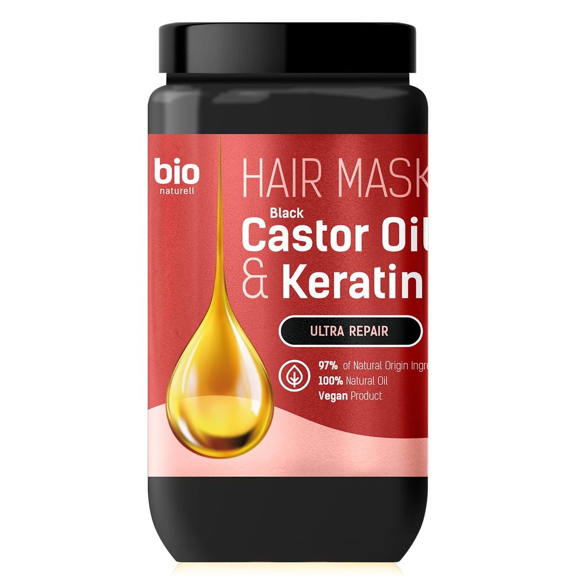 ČIerny Ricínový Olej A Keratín Maska Na Vlasy 946ml