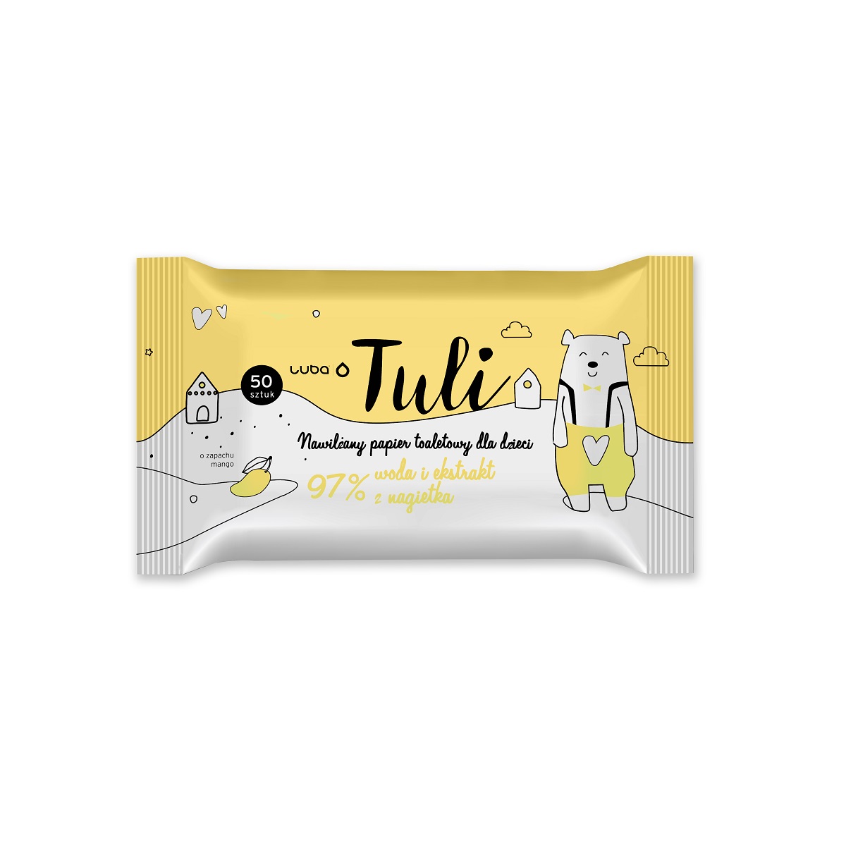 Tuli Vlhčený Detský Toaletný Papier Mango 50ks
