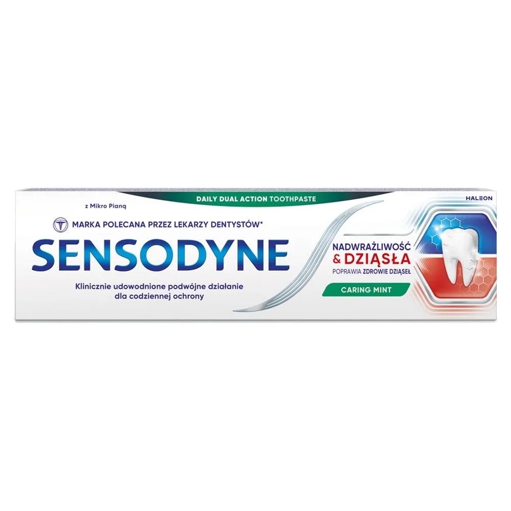 NadwrażLiwośĆ & DziąSła Caring Mint Zubná Pasta S Obsahom Fluóru 75 Ml