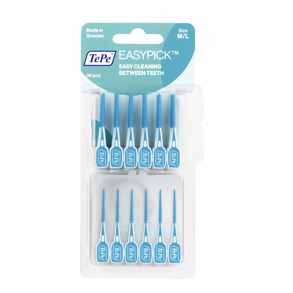 EasyPick Medzizubné Kefky/Zubné šPáradlá S Puzdrom M/L Modrá 36ks