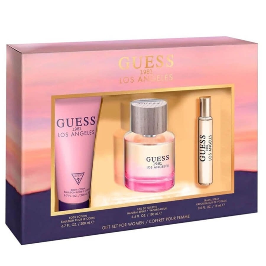 1981 Los Angeles Women Sada: Toaletná Voda V Spreji 100 Ml + Telový Balzam 200 Ml + Parfémovaná Voda V Spreji 15 Ml