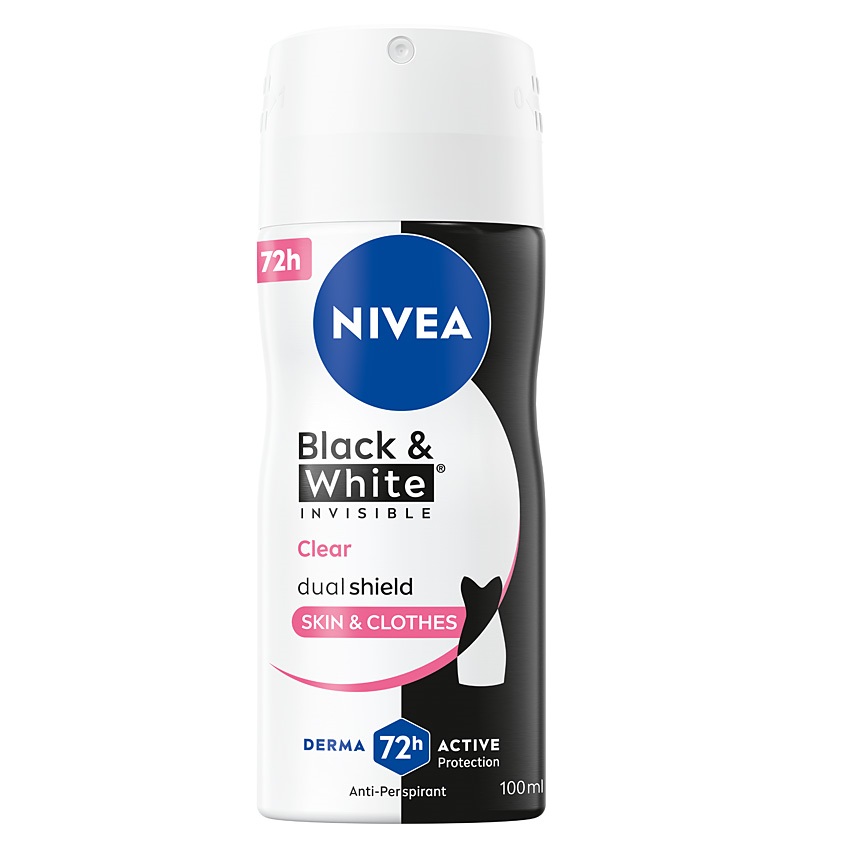 Black&White Invisible Clear ČIerno-biely Transparentný Antiperspirant V Spreji 100 Ml