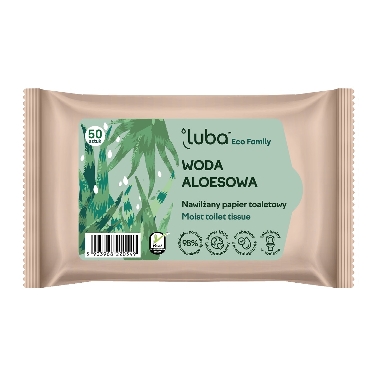 Eco Family Vlhčený Toaletný Papier S Vodou Z Aloe 50ks.
