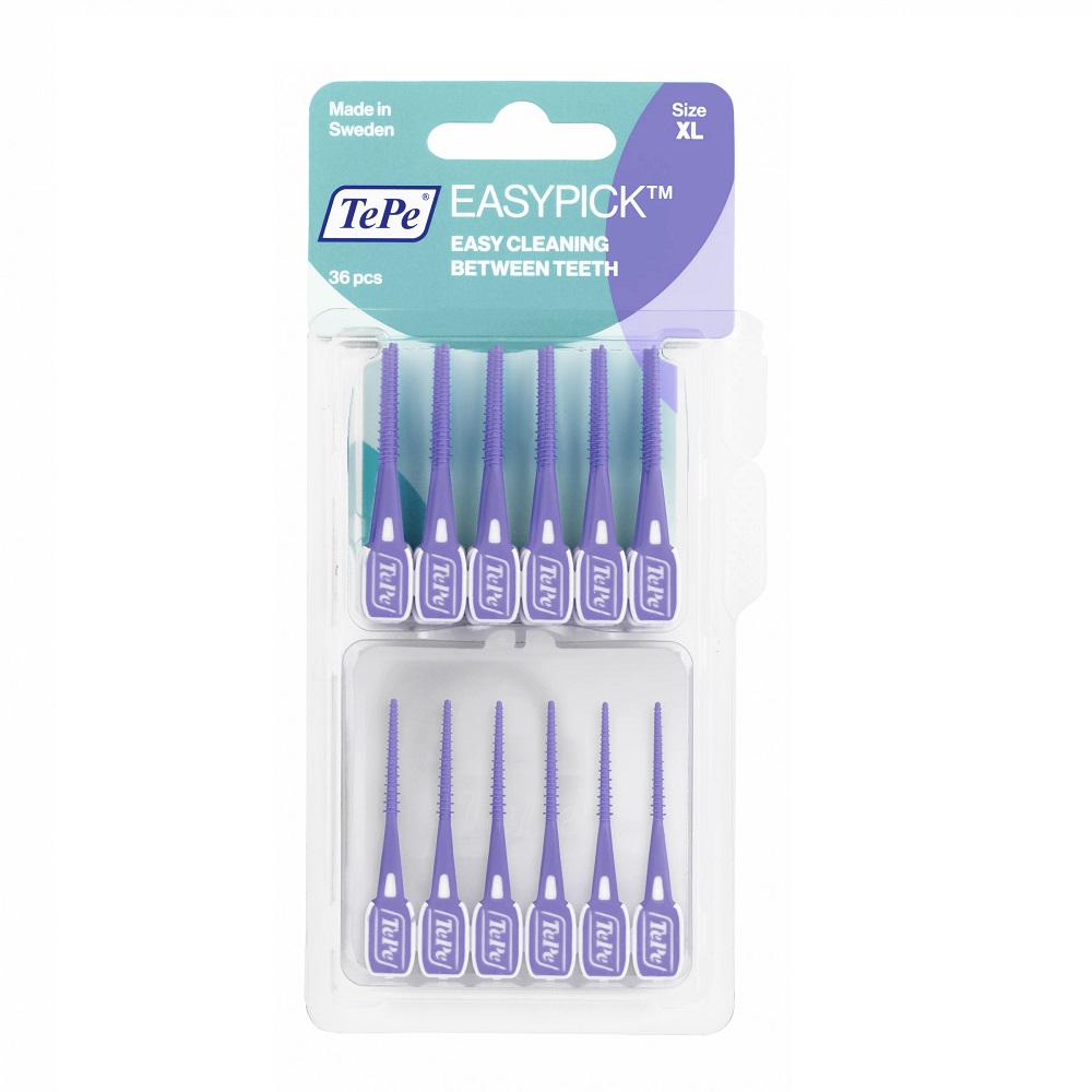 EasyPick Medzizubné Kefky/Zubné šPáradlá S XL Puzdrom Violet 36ks