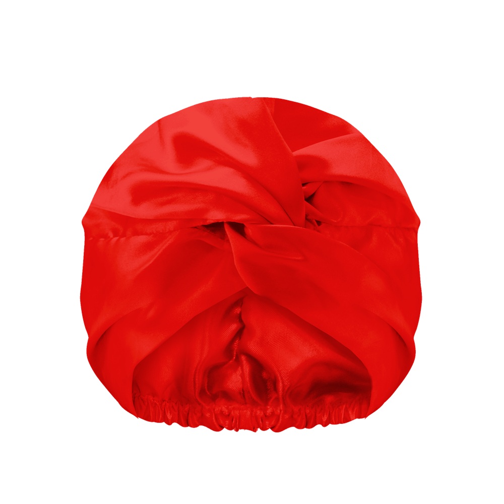 Double Layer Anti-Frizz Satin Hair Bonnet Dvojvrstvová Saténová čIapka Na Spanie ČErvená
