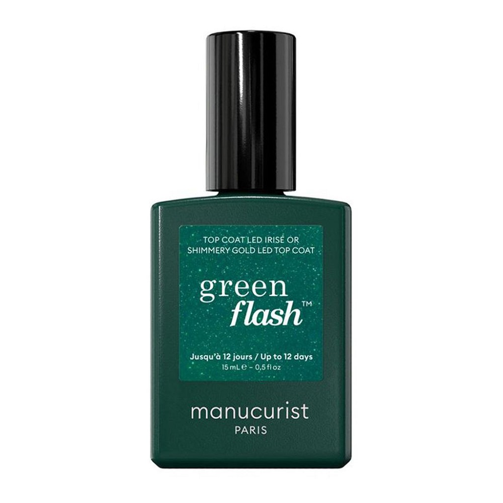 Green Flash Top Coat Led Irise Or Green Flash Vrchný Lak Shimmery Gold 15 Ml