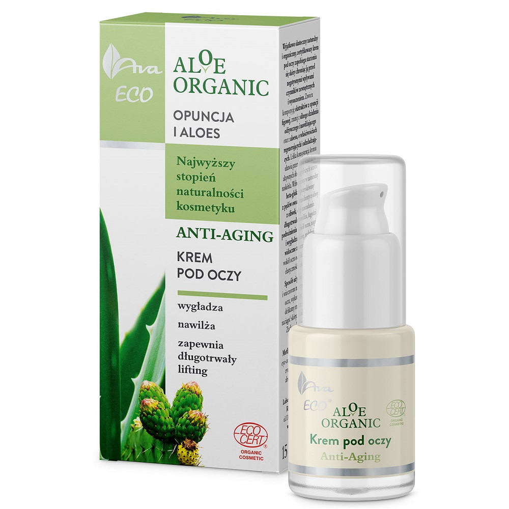 Ava Laboratory, Aloe Organický Očný Krém Proti Starnutiu 15ml