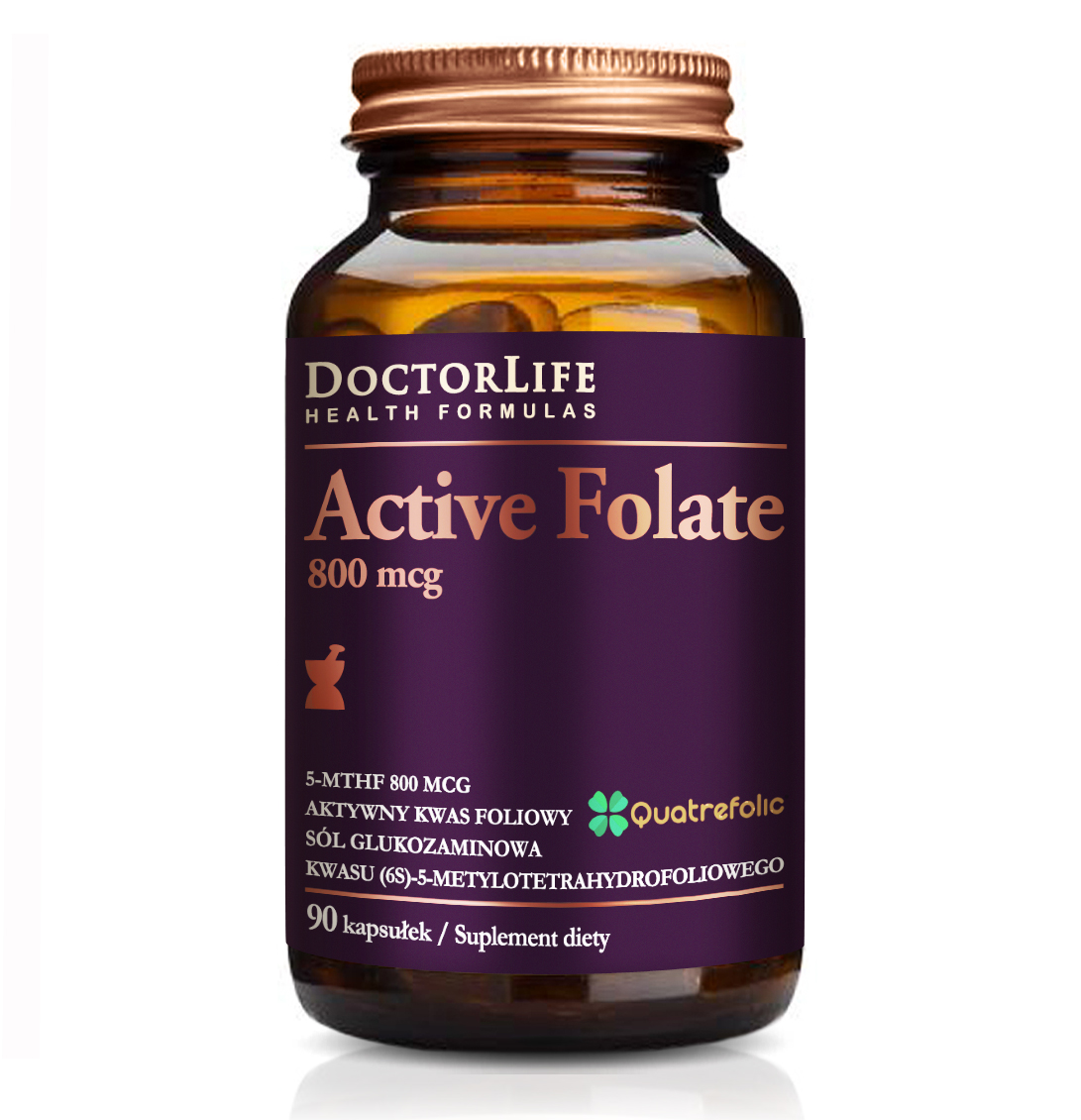 Active Folate Aktívna Kyselina Listová 800mcg Doplnok Stravy 90 Kapsúl