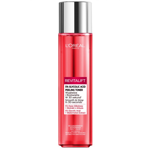 L'Oreal Paris, Revitalift Exfoliačné Tonikum S Kyslou Glykolovou 180 Ml