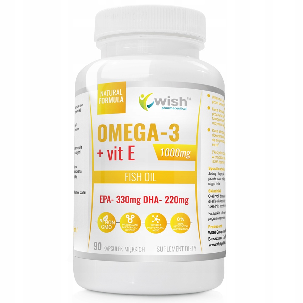 Omega-3 1000 Mg + Vit E Natural Formula Doplnok Stravy 90 Mäkkých Kapsúl