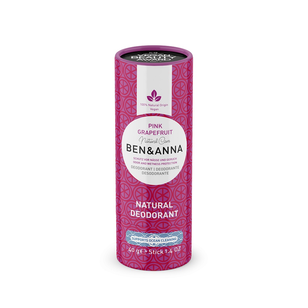 Prírodný Deodorant Na Báze Sódy Kartónová Krabička Ružový Grapefruit 40g