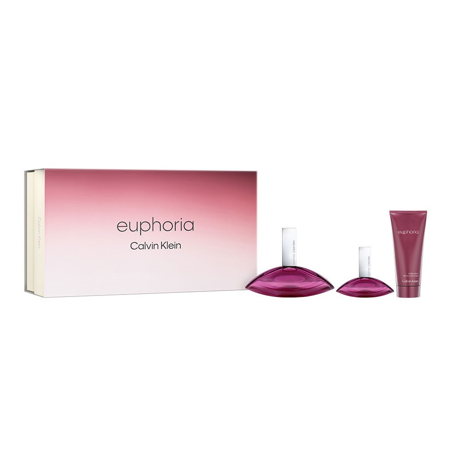 Euphoria Sada: Parfémová Voda V Spreji 100 Ml + Parfémová Voda V Spreji 30 Ml + Telový Balzam 100 Ml