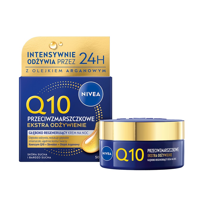 Q10 Przeciwzmarszczkowe Ekstra Odżywienie Hlboko Regenerujúci Nočný Krém 50 Ml
