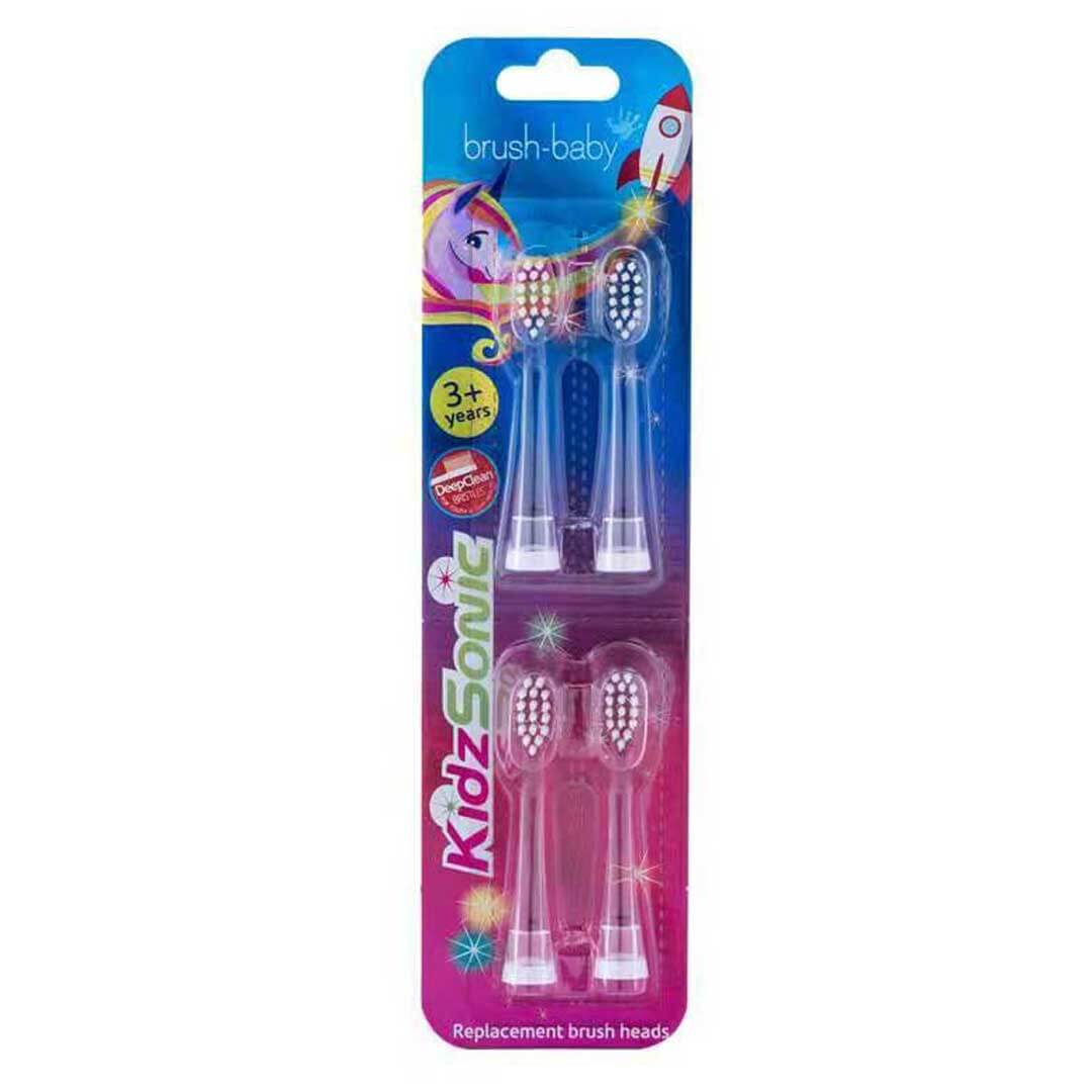 BRUSH BABY_Kidz Sonická Zubná Kefka Tipy 3-6l 4ks.