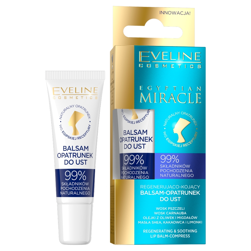 EVELINE_Egyptian Miracle Regeneračný A Upokojujúci Balzam Na Pery 12ml