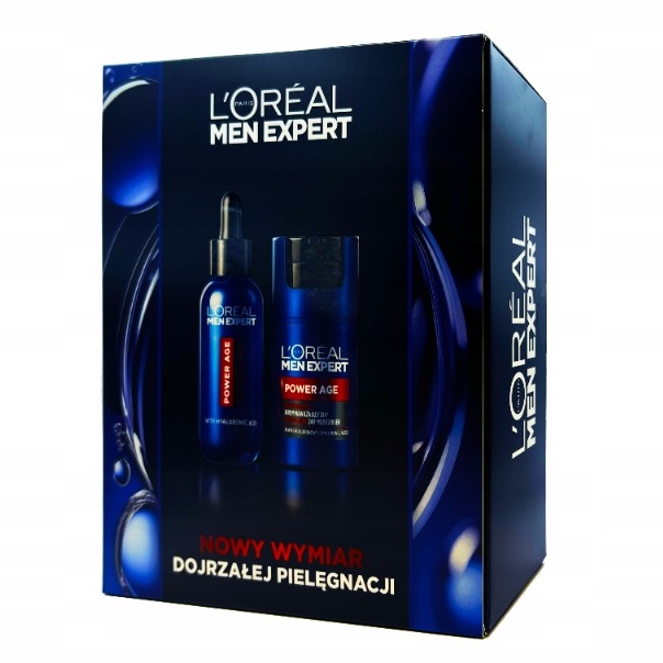 Zestawy Dla Mężczyzn Men Expert Power Age Revitalizačná Hydratačná Sada 50ml + Sérum S Kyselinou Hyalurónovou 30ml