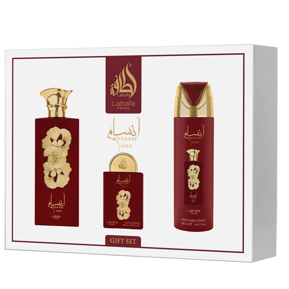 Ansaam Gold Sada Parfumovaná Voda V Spreji 100ml + Parfumovaná Voda V Spreji 20ml + Dez…