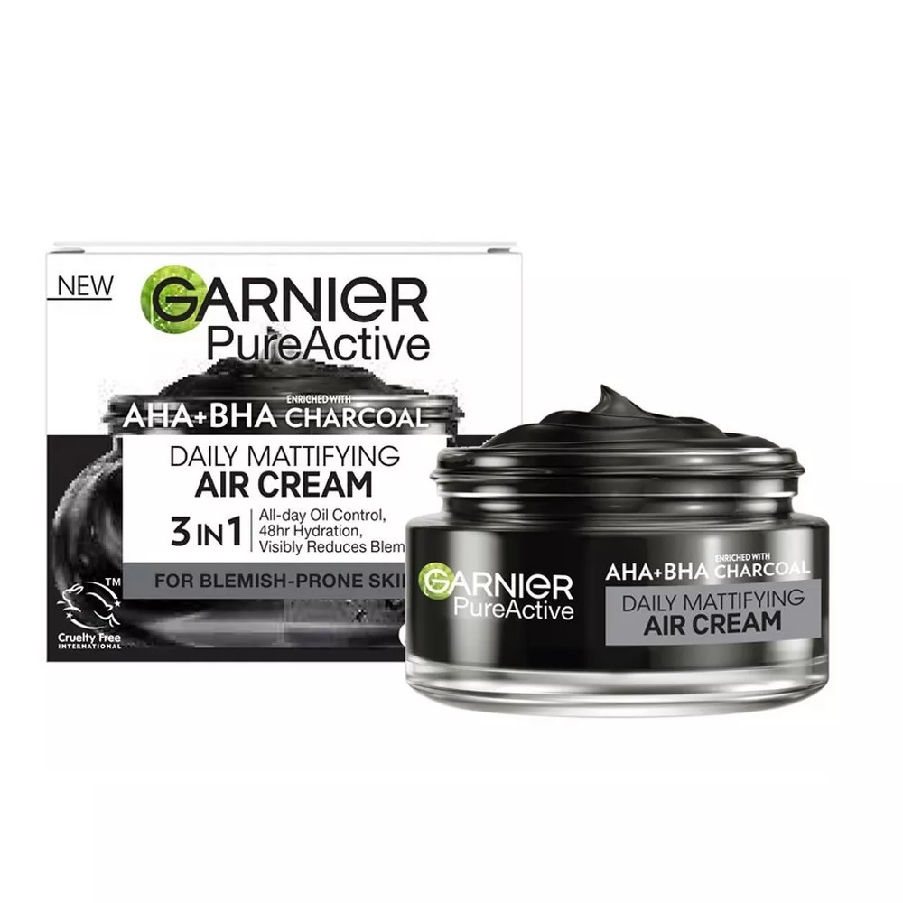 _Pure Active AHA BHA Charcoal Denný Zmatňujúci Krém 50ml