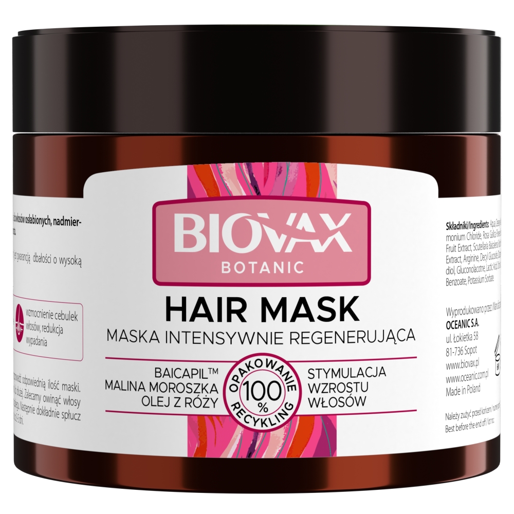 Botanická Regeneračná Maska Baicapil & Moruška & Ružový Olej 250ml