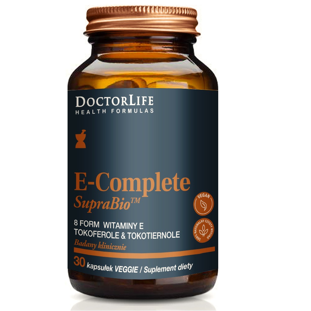 E-Complete SupraBio 8 Nová Generácia Vitamínu E Doplnok Stravy 30 Kapsúl