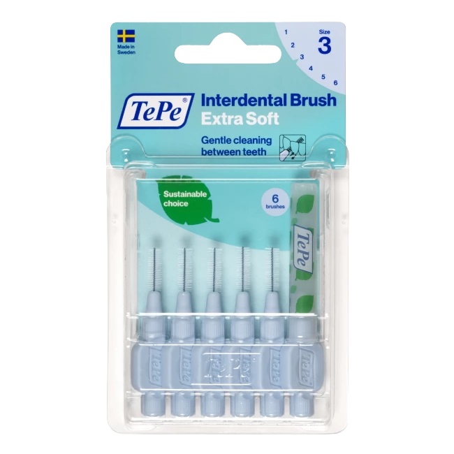 Extra Mäkké Medzizubné Kefky 0,6 Mm Svetlomodré 6 Ks
