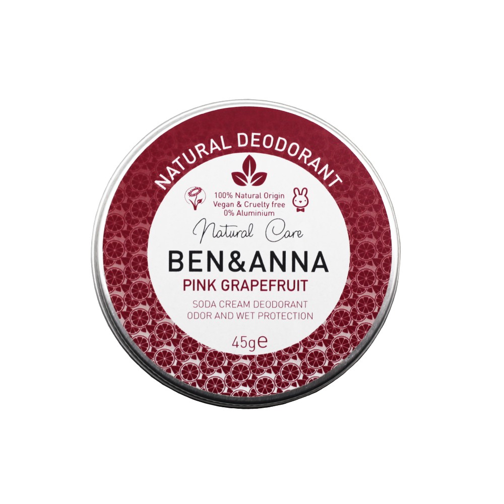 Prírodný Dezodorant Prírodný Krémový Dezodorant V Hliníkovej Plechovke Pink Grapefruit 45g